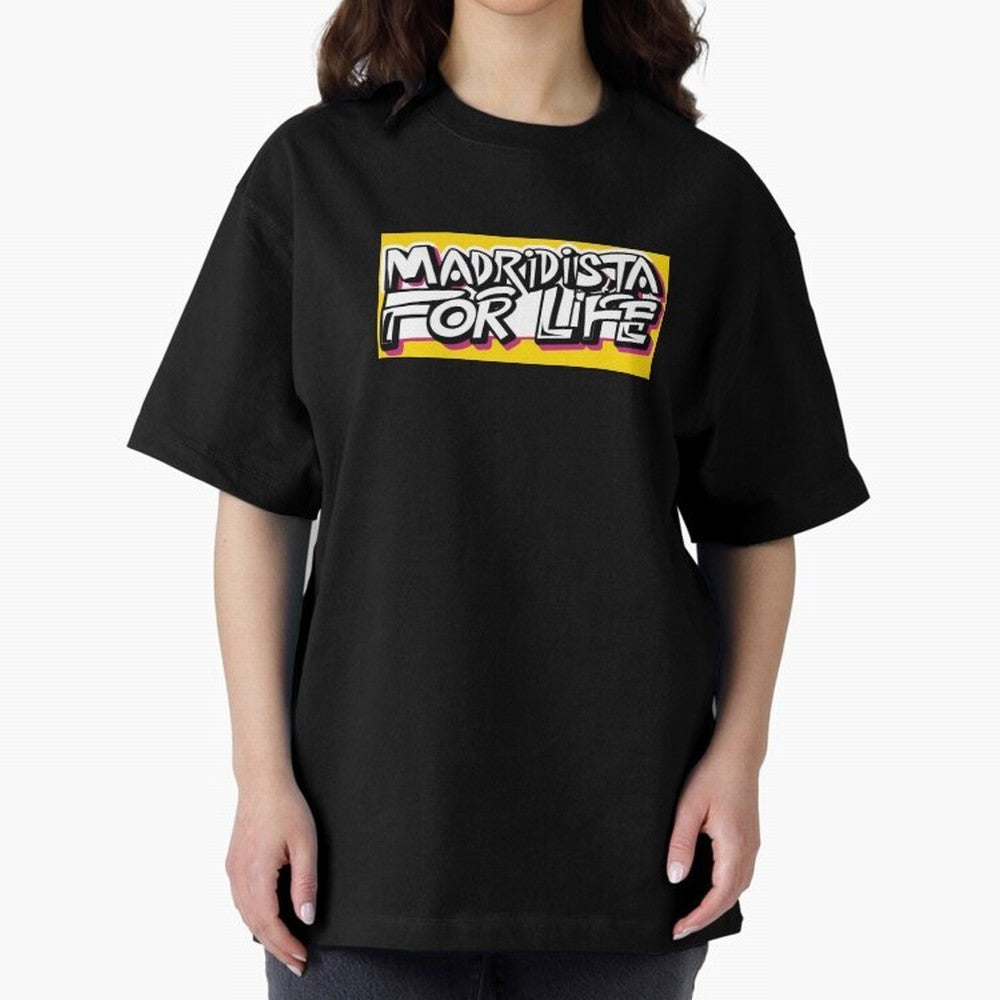 Madridista for Life Oversized T-Shirt Fuel Your Fan Pride for the FIFA World Cup 2026 USA Canada Mexico Journey through Messi, Neymar and Mbappe Highlights, Brazil, Portugal and Argentina Pride, Football Passion, Legendary Performances, Festival