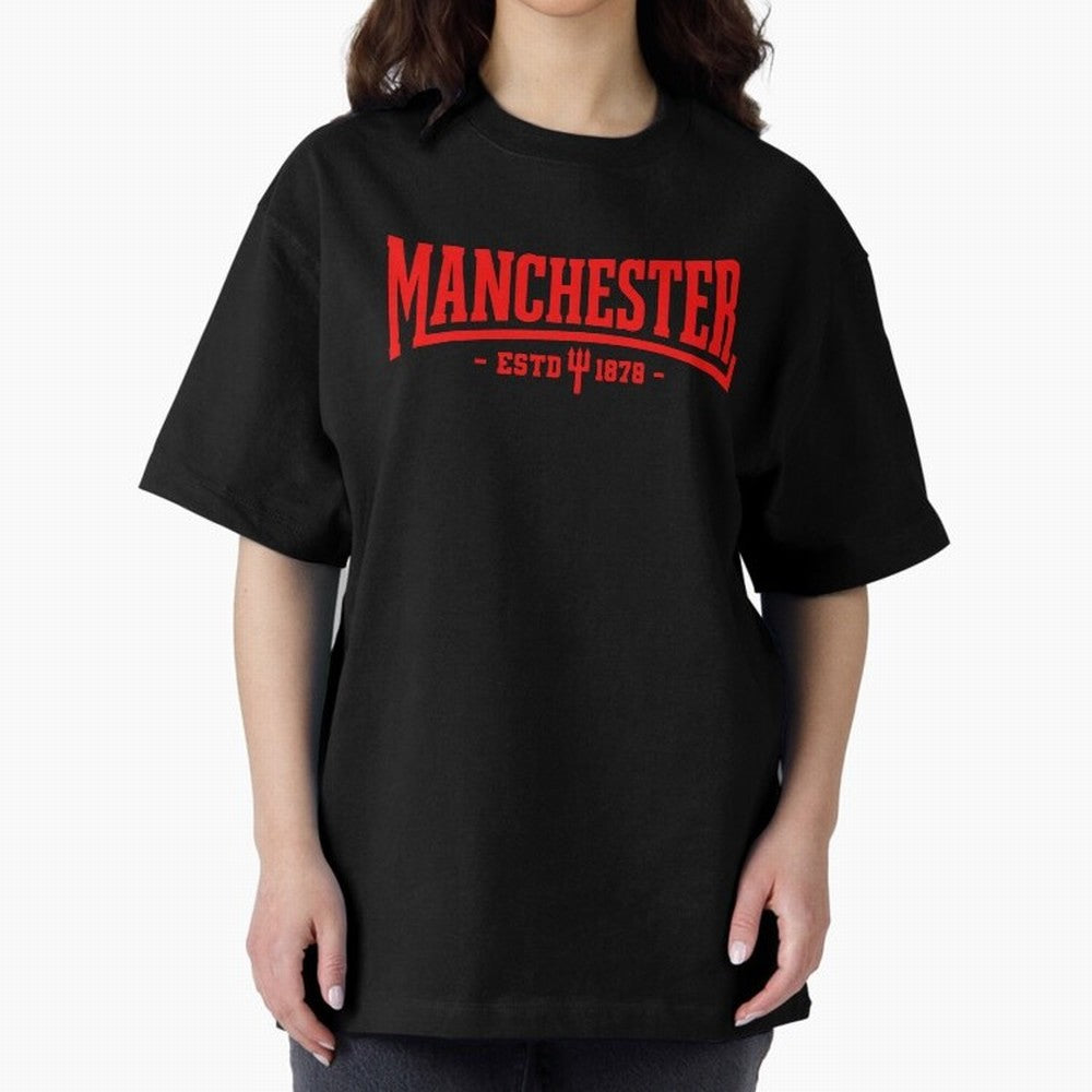 Manchester United 1878 Oversized T-Shirt Capture FIFA World Cup 2026 for Fans of Neymar and Argentina and Brazil, Bringing Worldwide Fan Energy, Dramatic Goals, Stadium Lights and Championship Celebrations; Perfect for Supporters Who Want Bold