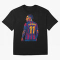 Raphinha Oversized T-Shirt Turn Football Passion into Global Football Passion for FIFA World Cup 2026 USA Canada Mexico, Built around Messi, Neymar and Mbappe, Portugal, Spain and Germany, Championship Spirit, Famous Goals, Roaring Crowds and