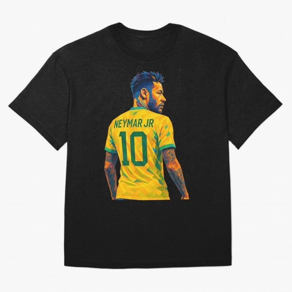 Neymar Jr Oversized T-Shirt Show Support during FIFA World Cup 2026 for Fans of Cristiano Ronaldo and England, France and Netherlands, Bringing Football Passion, Legendary Performances, Festival Vibes and Supporter Community; Made for Collectors