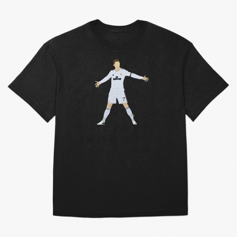 Cristiano Ronaldo celebrates at Real Madrid Oversized T-Shirt Experience the Global Stage of FIFA World Cup 2026 USA Canada Mexico Spirit, Driven by Spain and Netherlands, Cristiano Ronaldo, Soccer Culture, Superstar Moments, National Team Dreams