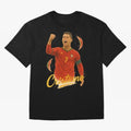 Cristiano Ronaldo Portugal Art ¨C Captain¡¯s Glory Football Tribute	 Oversized T-Shirt Celebrate Fan Culture around FIFA World Cup 2026 USA Canada Mexico Spirit, Capturing France and Portugal, Messi, Stadium Memories, Football Loyalty,