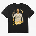 Cristiano Ronaldo Madrid Art - Iconic Soccer Legend Tribute Oversized T-Shirt Keep the Legacy of FIFA World Cup 2026 for Fans of Messi, Neymar and Mbappe and England and Germany, Bringing Fan Favorite Moments, National Team Passion, Big Match Drama