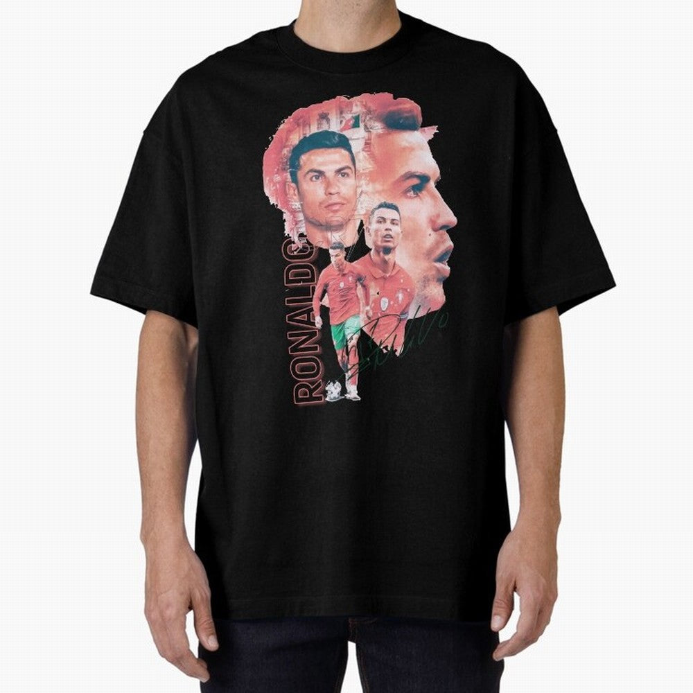 Cristiano Ronaldo Design Oversized T-Shirt Celebrate Soccer Greatness during FIFA World Cup 2026 Group Stage Featuring Messi and Cristiano Ronaldo, Argentina and Brazil Energy, Worldwide Fan Energy, Dramatic Goals, Stadium Lights and Championship
