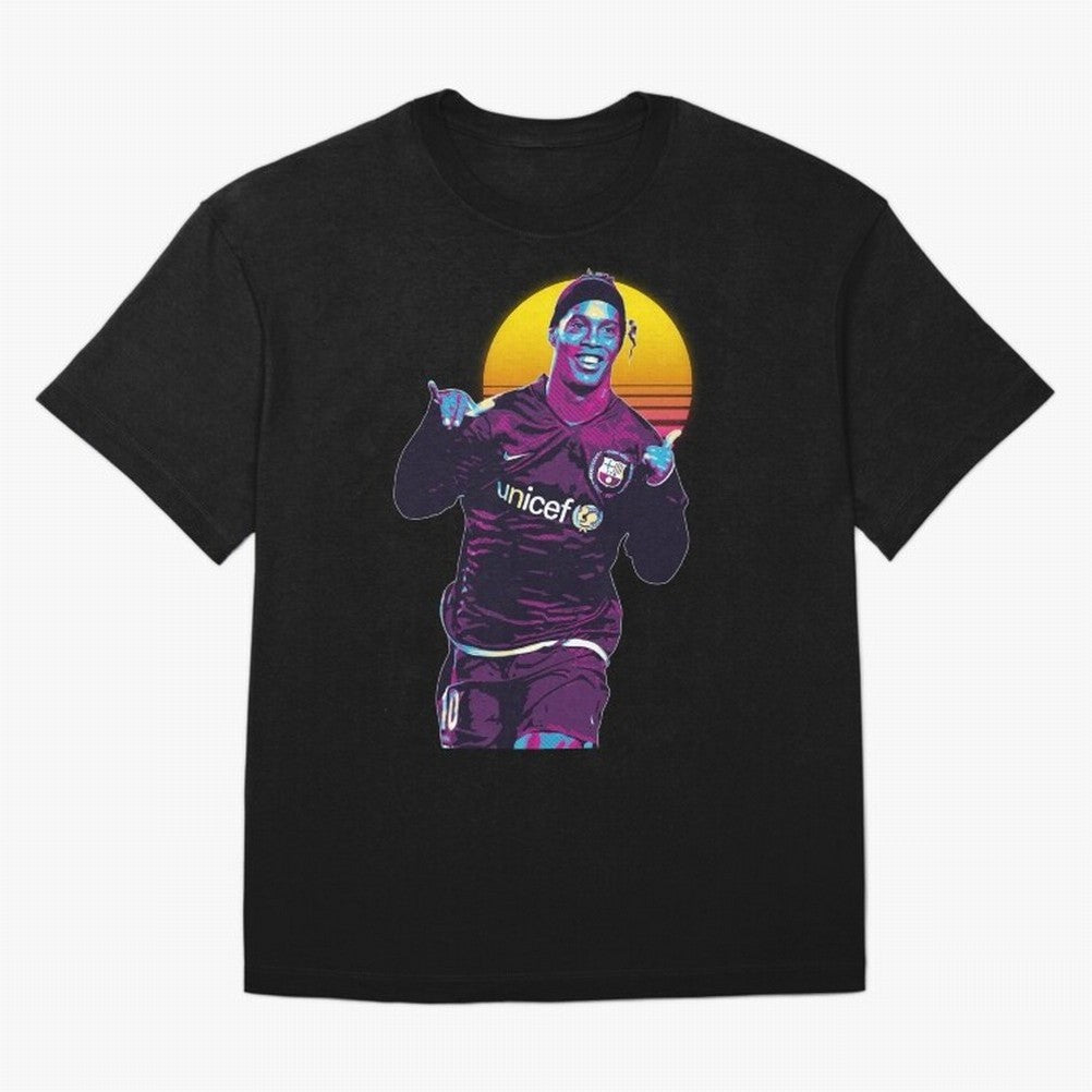 ronaldinho retro Oversized T-Shirt Show Love for Legendary Goals in FIFA World Cup 2026 USA Canada Mexico Featuring Messi, England and Germany Energy, Football Passion, Legendary Performances, Festival Vibes and Supporter Community; Ideal for Fans