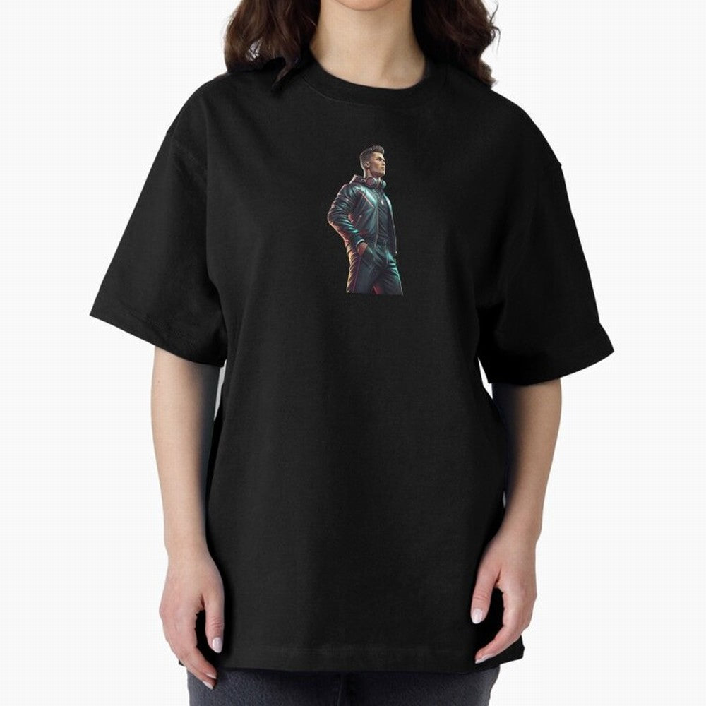Cristiano Ronaldo Dj Oversized T-Shirt Show Match Day Excitement for the FIFA World Cup 2026 Journey through Haaland and Mbappe Highlights, Spain Pride, Stadium Chants, National Pride, Trophy Dreams and Unforgettable Football Memories; Ideal for