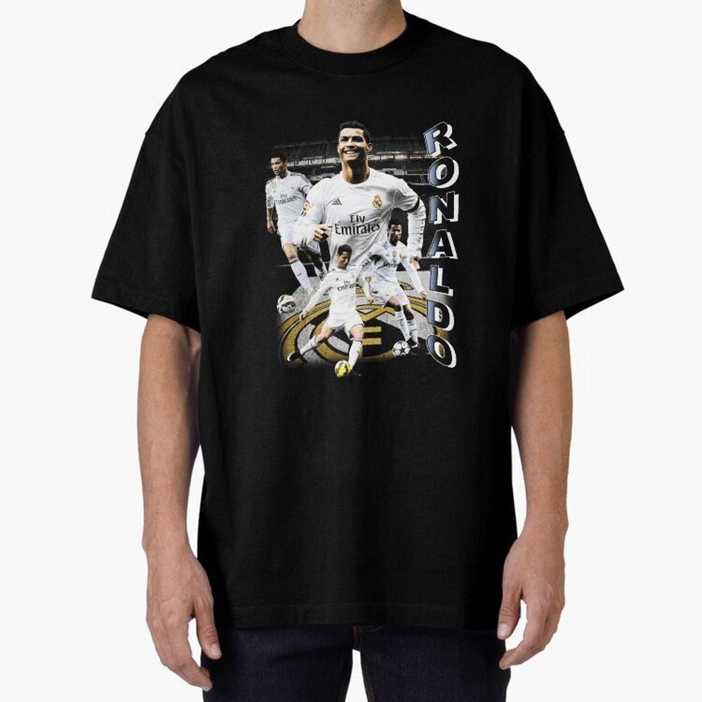 Cristiano Ronaldo Vintage Oversized T-Shirt Follow Match Day Hype around FIFA World Cup 2026, Mbappe, Netherlands, Fan Favorite Moments, National Team Passion, Big Match Drama and Soccer History; Perfect for Supporters Who Want Bold Football