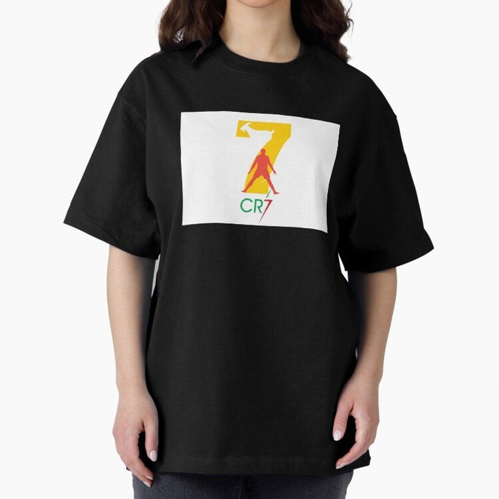 Ronaldo GOAT Oversized T-Shirt Carry the Colors and Pride of Global Football Passion for FIFA World Cup 2026 Group Stage, Centered on Haaland and Mbappe, England, France and Netherlands, Worldwide Fan Energy, Dramatic Goals, Stadium Lights and