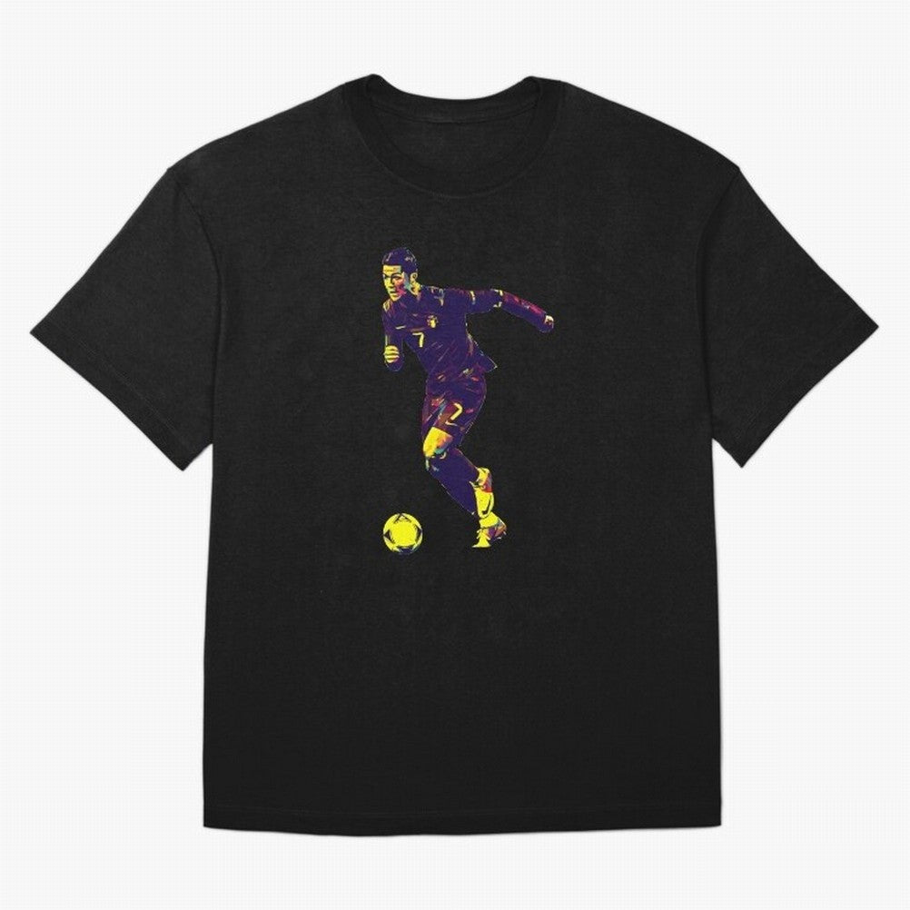 Cristiano Ronaldo Oversized T-Shirt Honor the Football Icons of FIFA World Cup 2026 for Fans of Mbappe and France, Bringing Match Day Excitement, Supporter Culture, Golden Goals and Global Football Passion; Ideal for Fans Who Follow Messi,