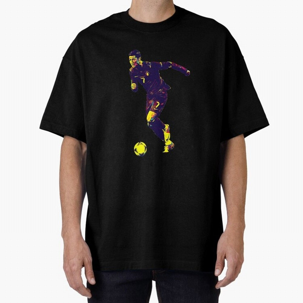 Cristiano Ronaldo Oversized T-Shirt Honor the Football Icons of FIFA World Cup 2026 for Fans of Mbappe and France, Bringing Match Day Excitement, Supporter Culture, Golden Goals and Global Football Passion; Ideal for Fans Who Follow Messi,