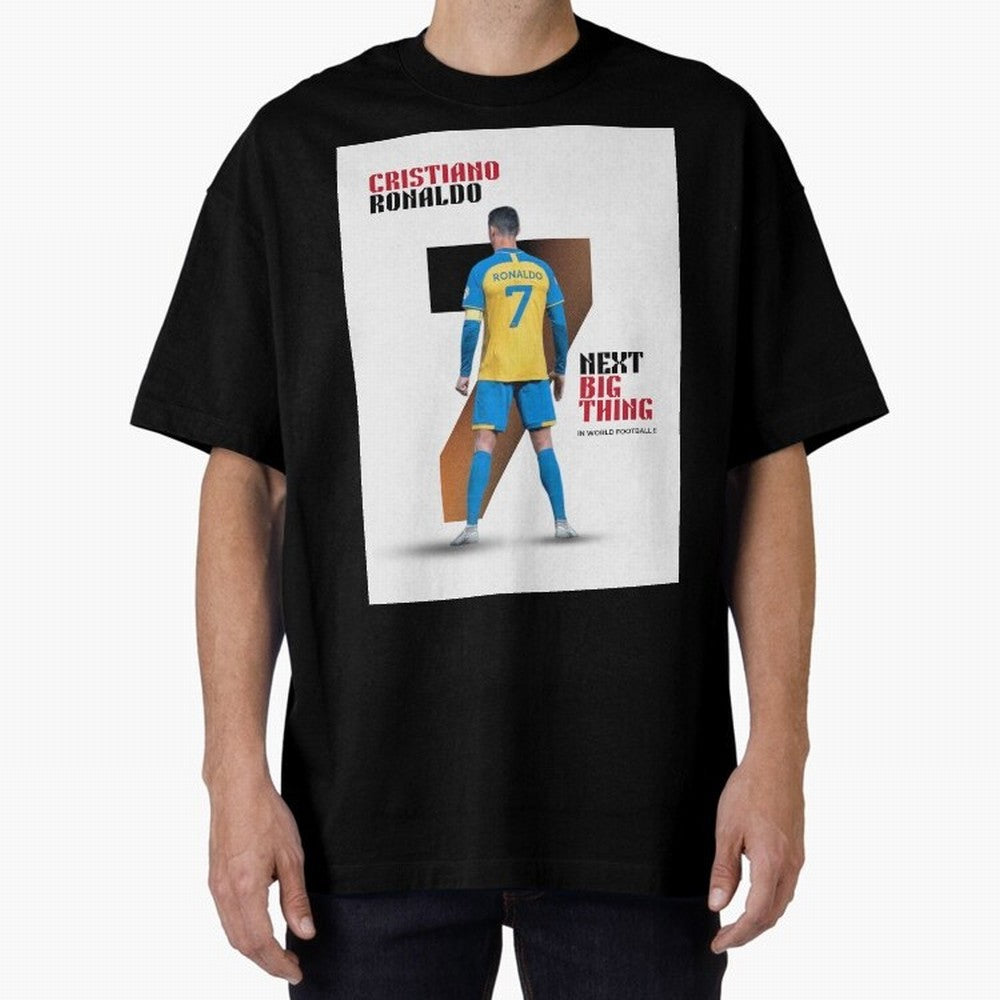 Cristiano Ronaldo Oversized T-Shirt Live for the Drama of FIFA World Cup 2026 USA Canada Mexico Spirit, Inspired by Argentina, France and Brazil, CR7 and Messi, Retro Football Energy, Iconic Rivalries, Trophy Chase Drama and Stadium Atmosphere;