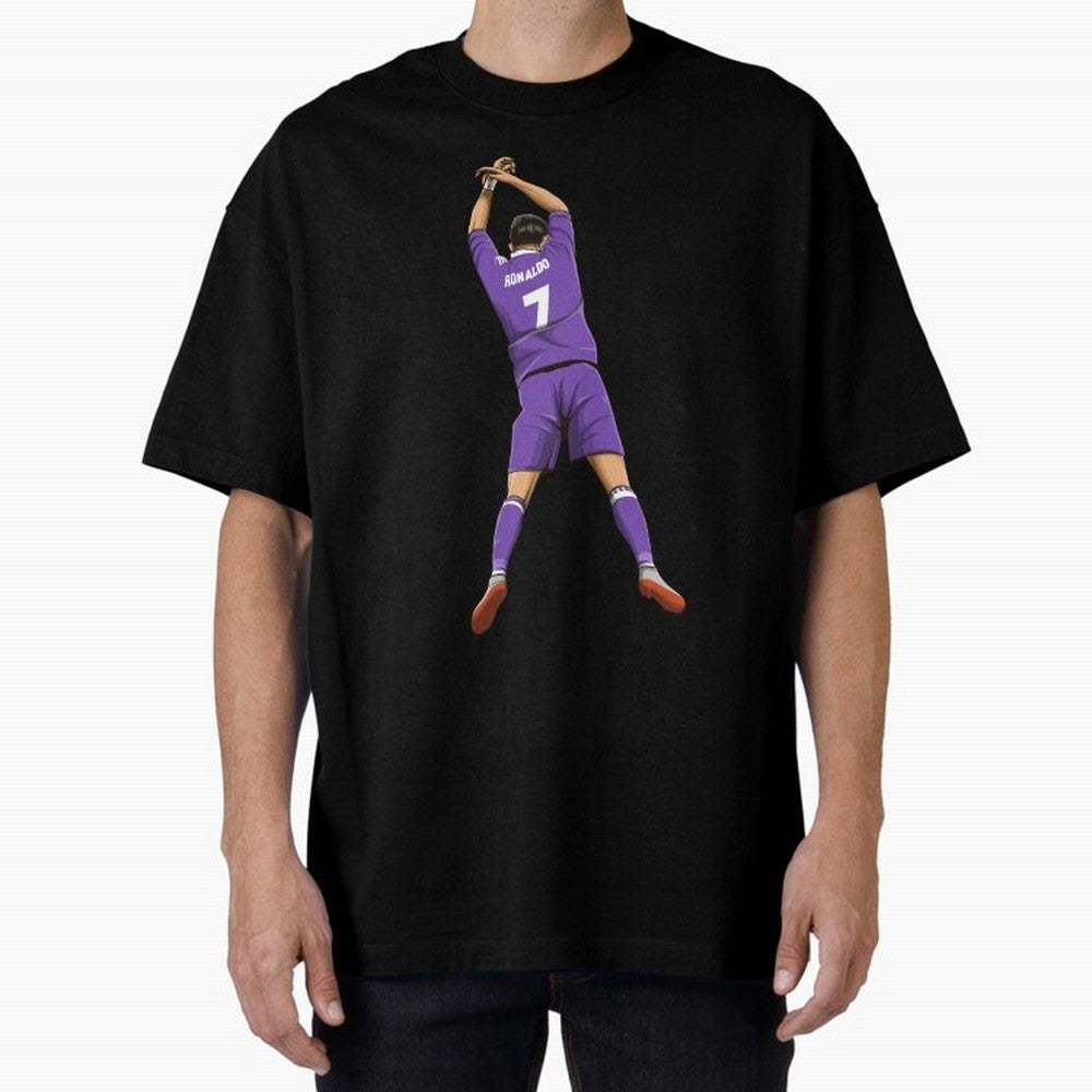 Cristiano Ronaldo Oversized T-Shirt Celebrate Soccer Greatness during FIFA World Cup 2026 for Fans of Messi, CR7 and Mbappe and Argentina, France and Brazil, Bringing Match Day Excitement, Supporter Culture, Golden Goals and Global Football