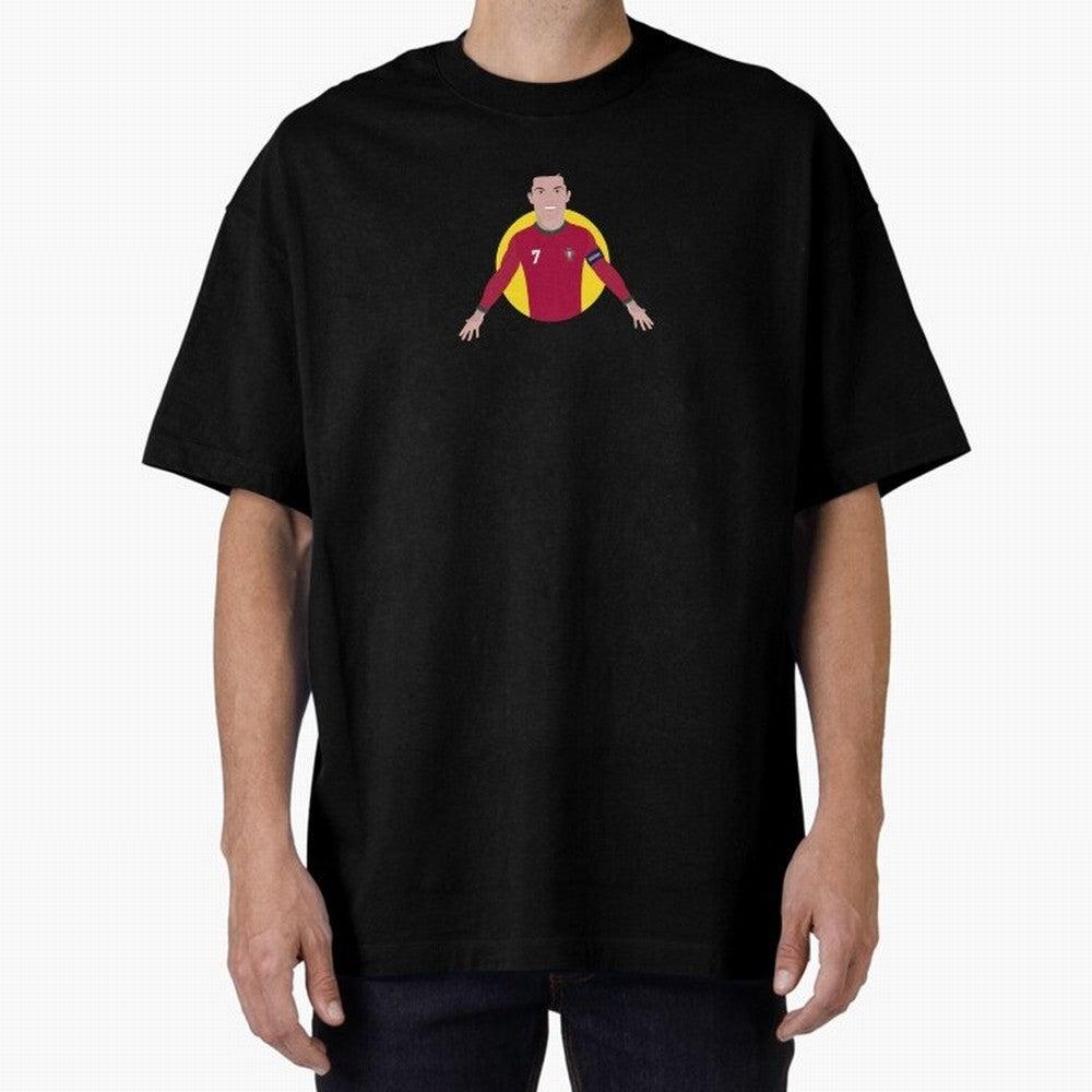 Goat Cr7 Portugal Cristiano Ronaldo Cieszynka siuuuuuuu Oversized T-Shirt Feel the Trophy Chase of FIFA World Cup 2026 Spirit, Built around Portugal, Spain and Germany, Messi, Neymar and Mbappe, Stadium Memories, Football Loyalty, International