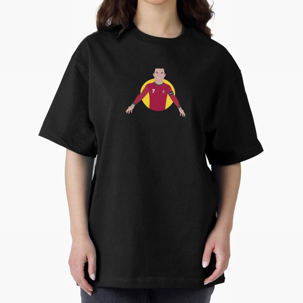 Goat Cr7 Portugal Cristiano Ronaldo Cieszynka siuuuuuuu Oversized T-Shirt Feel the Trophy Chase of FIFA World Cup 2026 Spirit, Built around Portugal, Spain and Germany, Messi, Neymar and Mbappe, Stadium Memories, Football Loyalty, International