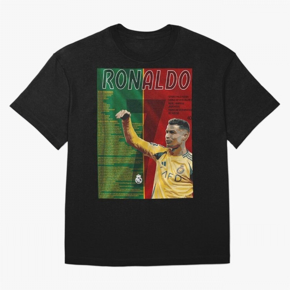 cristiano ronaldo 40th birthday tribute poster Oversized T-Shirt Create FIFA World Cup 2026 USA Canada Mexico for Fans of Messi and Germany, Bringing Football Festival Excitement, Trophy Ambitions, Country Rivalries and Star Player Buzz; Great for