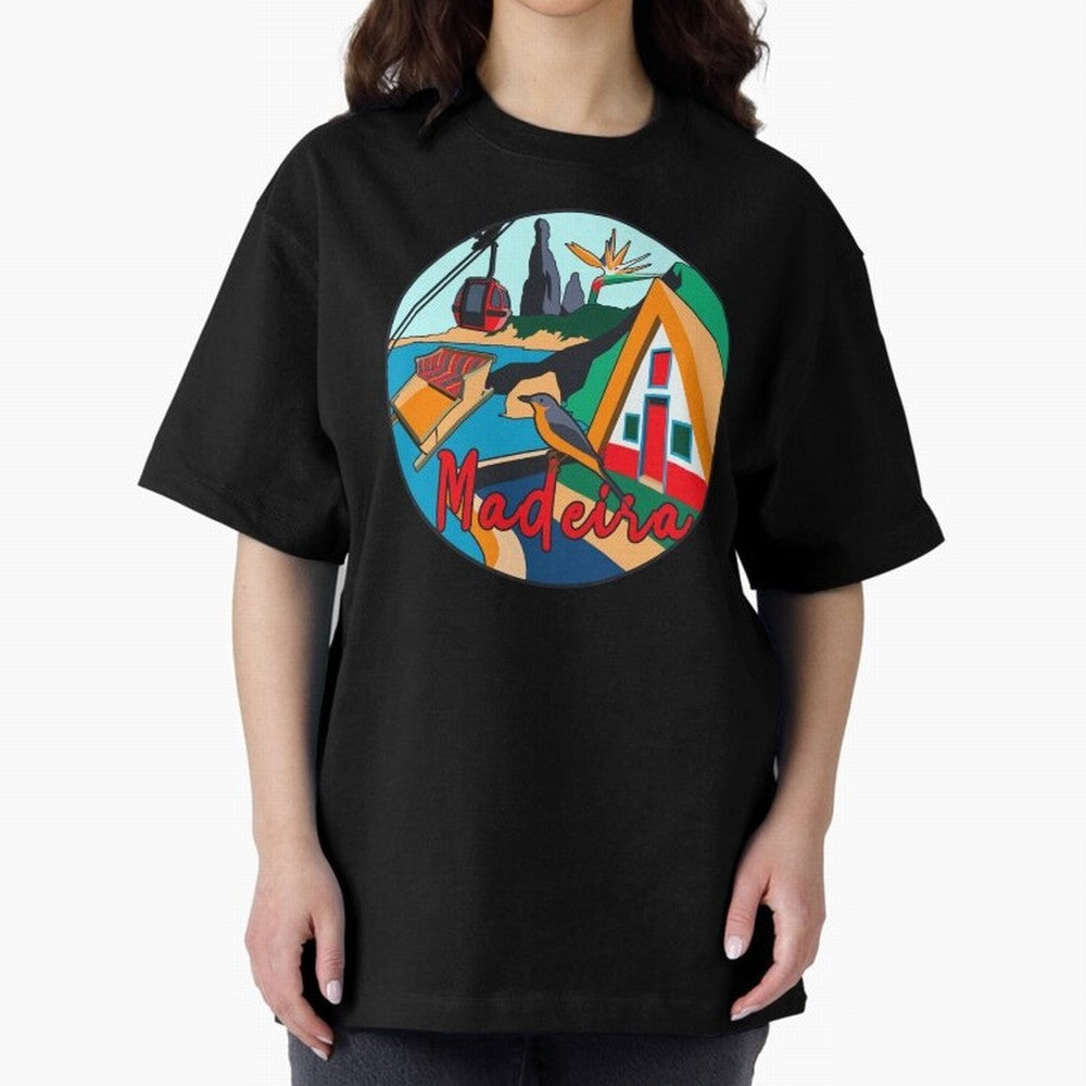 Madeira Oversized T-Shirt Join the Countdown to FIFA World Cup 2026 Group Stage for Fans of Messi, Neymar and Mbappe and Brazil, Bringing Football History, Final Match Energy, Crowd Noise and Once in a Lifetime Moments; Perfect for People Who Love