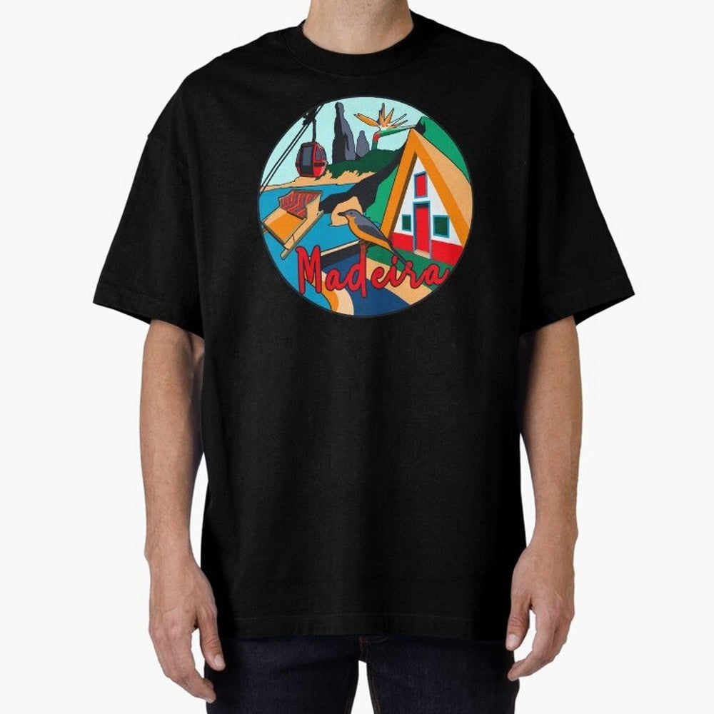 Madeira Oversized T-Shirt Join the Countdown to FIFA World Cup 2026 Group Stage for Fans of Messi, Neymar and Mbappe and Brazil, Bringing Football History, Final Match Energy, Crowd Noise and Once in a Lifetime Moments; Perfect for People Who Love