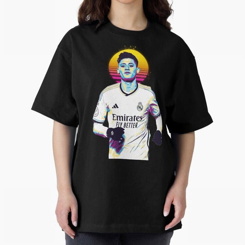 Arda Guler retro 80s Oversized T-Shirt Bring Bold Fan Energy to Global Football Passion for FIFA World Cup 2026 USA Canada Mexico, Featuring Messi, CR7 and Mbappe, Argentina, France and Brazil, Football Festival Excitement, Trophy Ambitions,