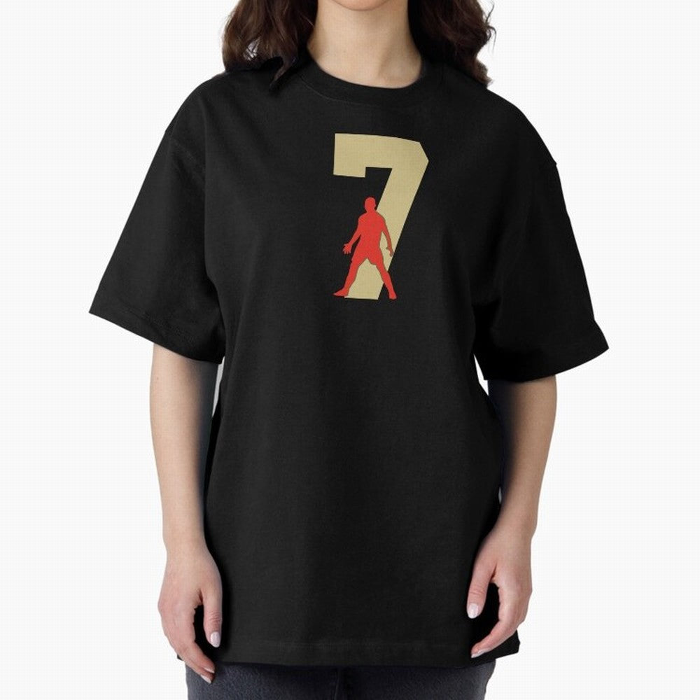 Ronaldo 7 Soccer Icon Oversized T-Shirt Bring Legendary Rivalry Energy to Global Football Passion for FIFA World Cup 2026 USA Canada Mexico, Connected to Haaland and Mbappe, England, Tournament Hype, Historic Matchups, Family Viewing Parties and