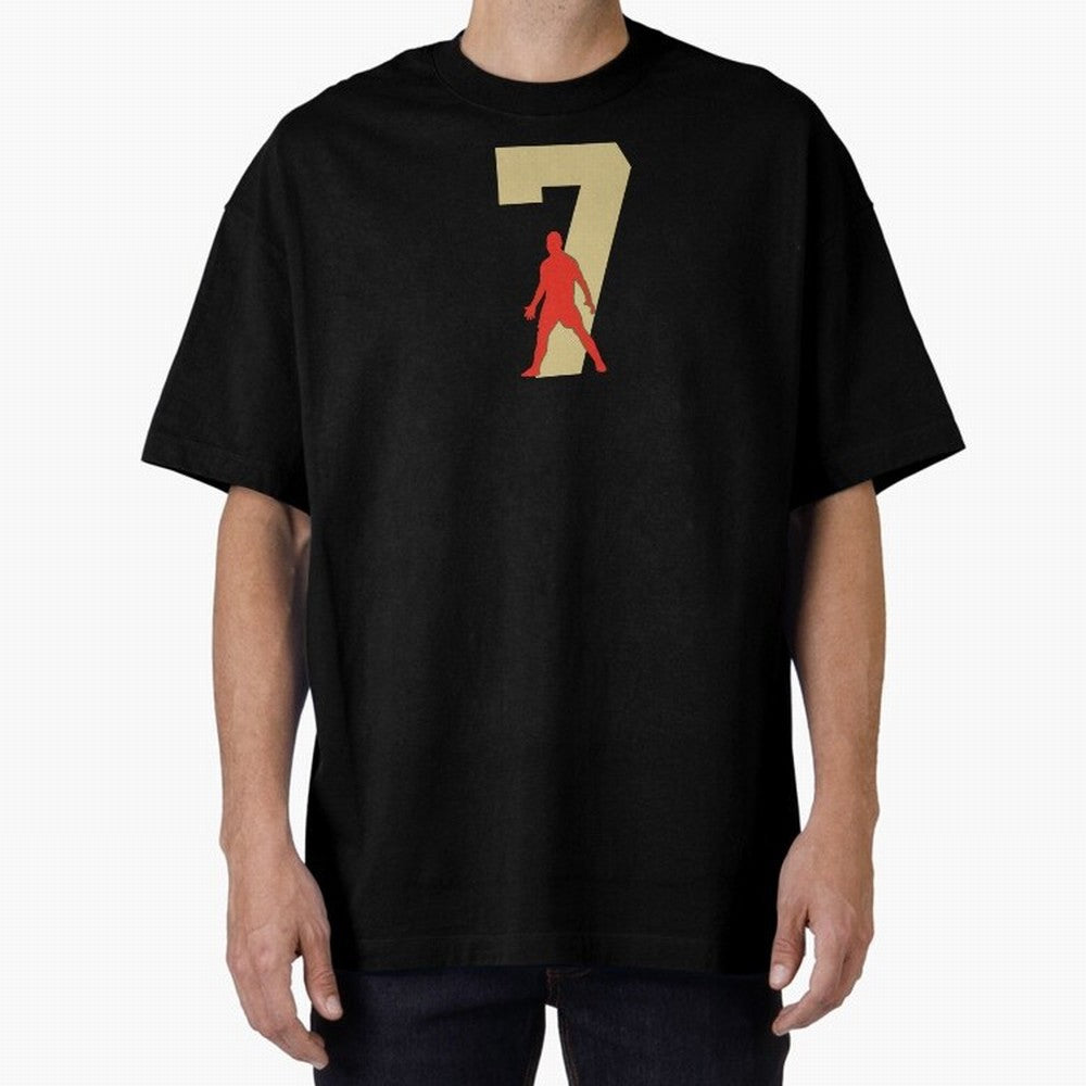 Ronaldo 7 Soccer Icon Oversized T-Shirt Bring Legendary Rivalry Energy to Global Football Passion for FIFA World Cup 2026 USA Canada Mexico, Connected to Haaland and Mbappe, England, Tournament Hype, Historic Matchups, Family Viewing Parties and