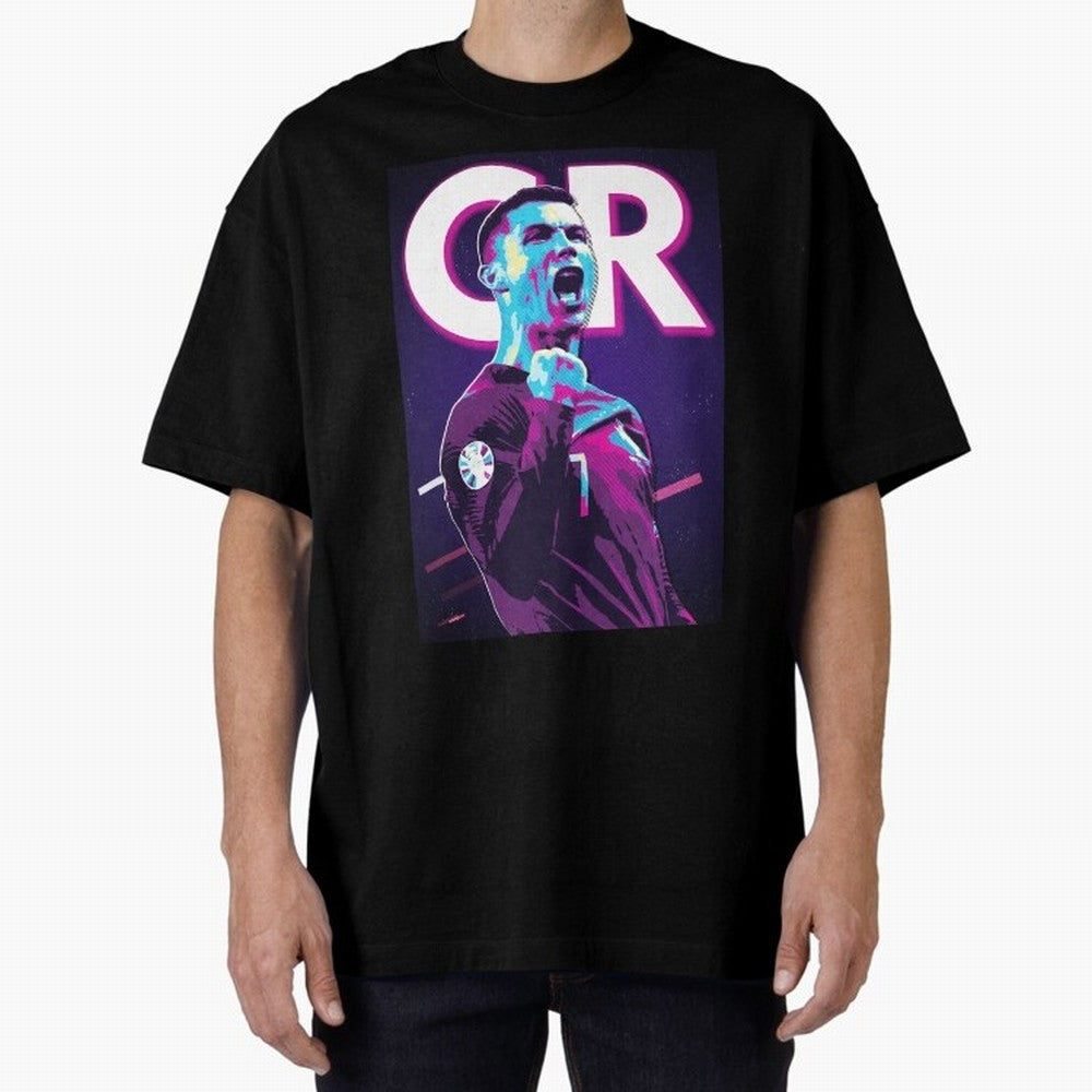 Ronaldo Oversized T-Shirt Wear the Spirit of Match Day Hype around FIFA World Cup 2026 USA Canada Mexico, Haaland, Portugal, Spain and Germany, Vintage Soccer Flavor, Modern Football Stars, National Flags and Final Night Emotion; Made for