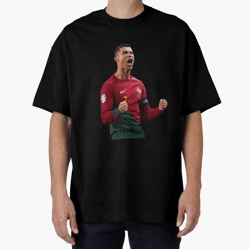 Cristiano Ronaldo T-Shirt Oversized T-Shirt Show Match Day Excitement for FIFA World Cup 2026 Featuring Messi, CR7 and Mbappe, Netherlands Energy, Tournament Hype, Historic Matchups, Family Viewing Parties and Global Sports Pride; Ideal for Fans