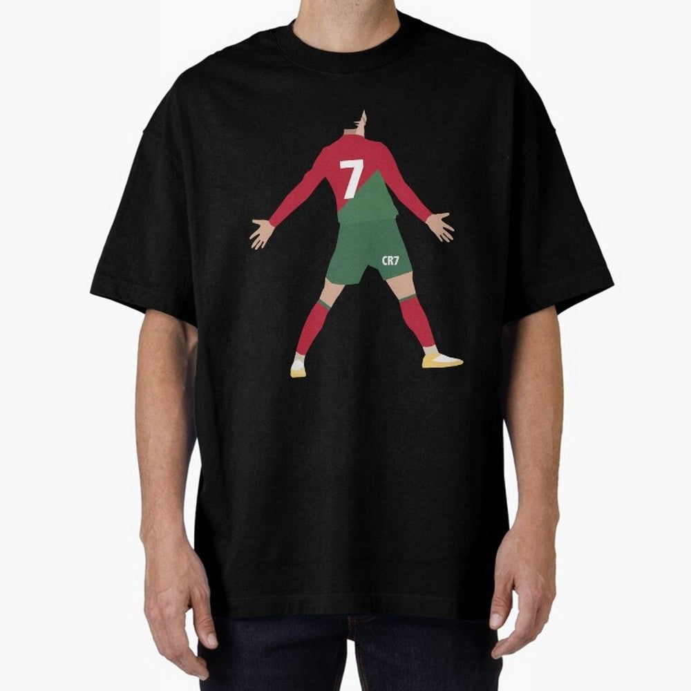Cristiano Ronaldo illustration Oversized T-Shirt Celebrate National Team Dreams in FIFA World Cup 2026 Made for Messi and Cristiano Ronaldo, Brazil, Portugal and Argentina Energy, Fan Favorite Moments, National Team Passion, Big Match Drama and