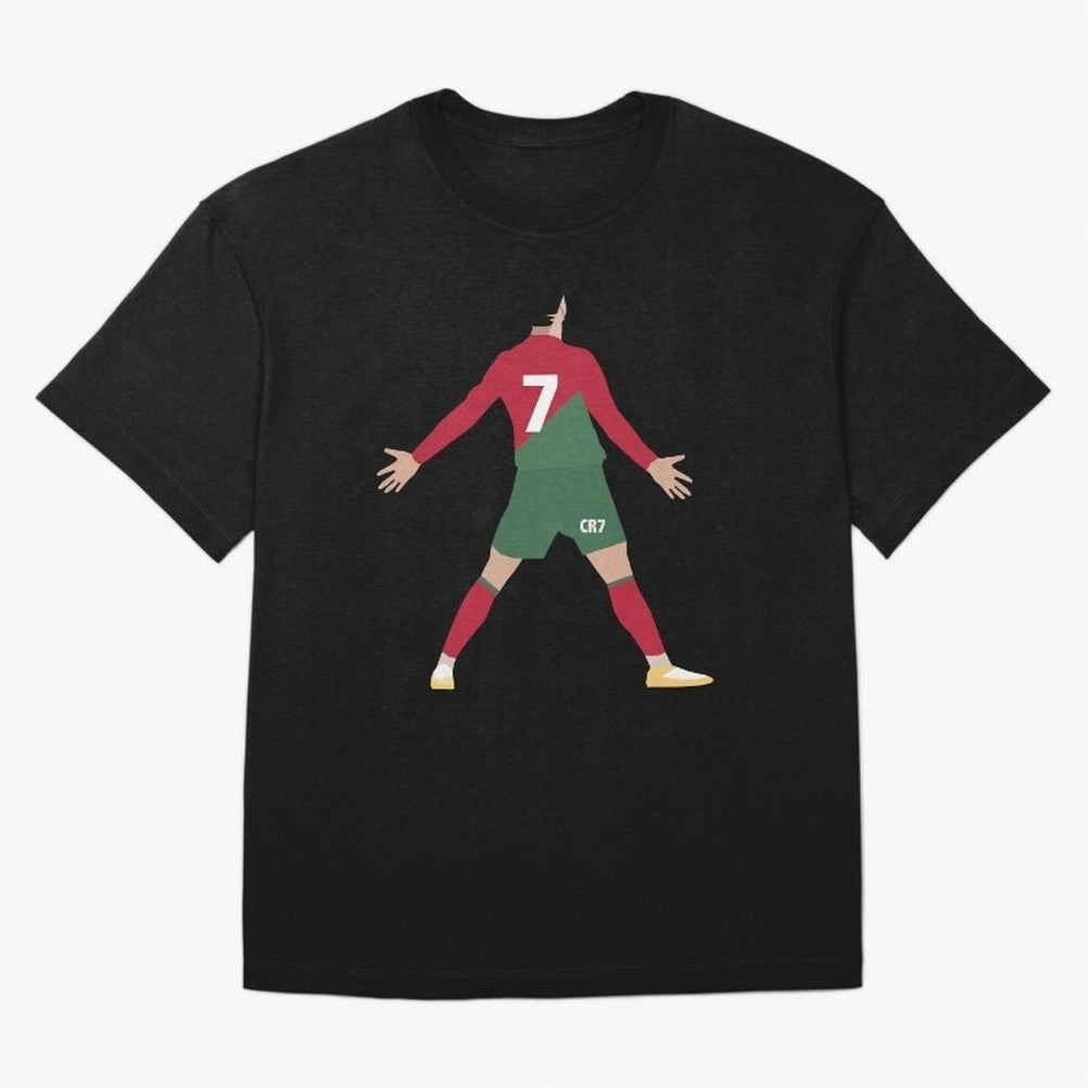 Cristiano Ronaldo illustration Oversized T-Shirt Celebrate National Team Dreams in FIFA World Cup 2026 Made for Messi and Cristiano Ronaldo, Brazil, Portugal and Argentina Energy, Fan Favorite Moments, National Team Passion, Big Match Drama and