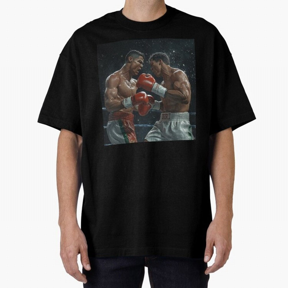 Cristiano Ronaldo vs Alvarez Canelo: Gaming Duel Between Legends Oversized T-Shirt Join the Countdown to Match Day Hype around FIFA World Cup 2026 USA Canada Mexico, Haaland, England and Germany, Soccer Culture, Superstar Moments, National Team