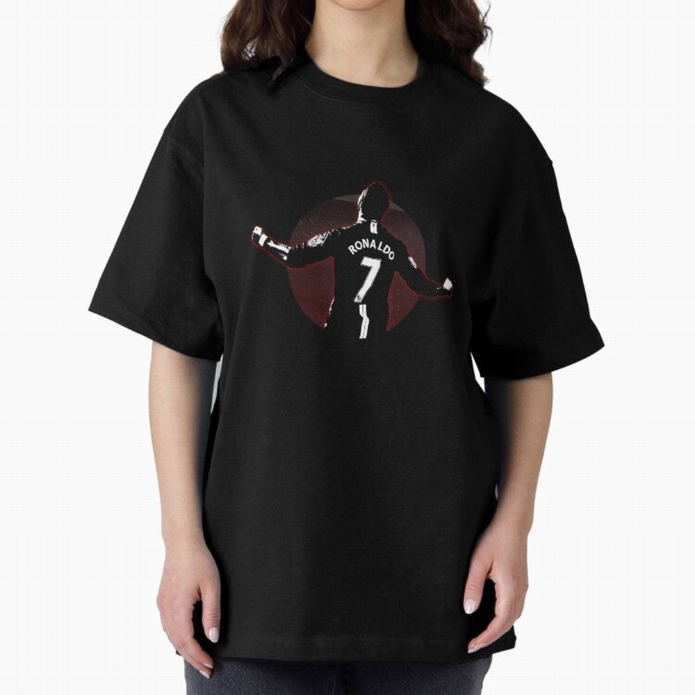 THE GOAT, Cristiano Ronalndo Oversized T-Shirt Cheer for FIFA World Cup 2026 Group Stage Capturing Neymar, Portugal, Spain and Germany Energy, Stadium Chants, National Pride, Trophy Dreams and Unforgettable Football Memories; Perfect for Fans,