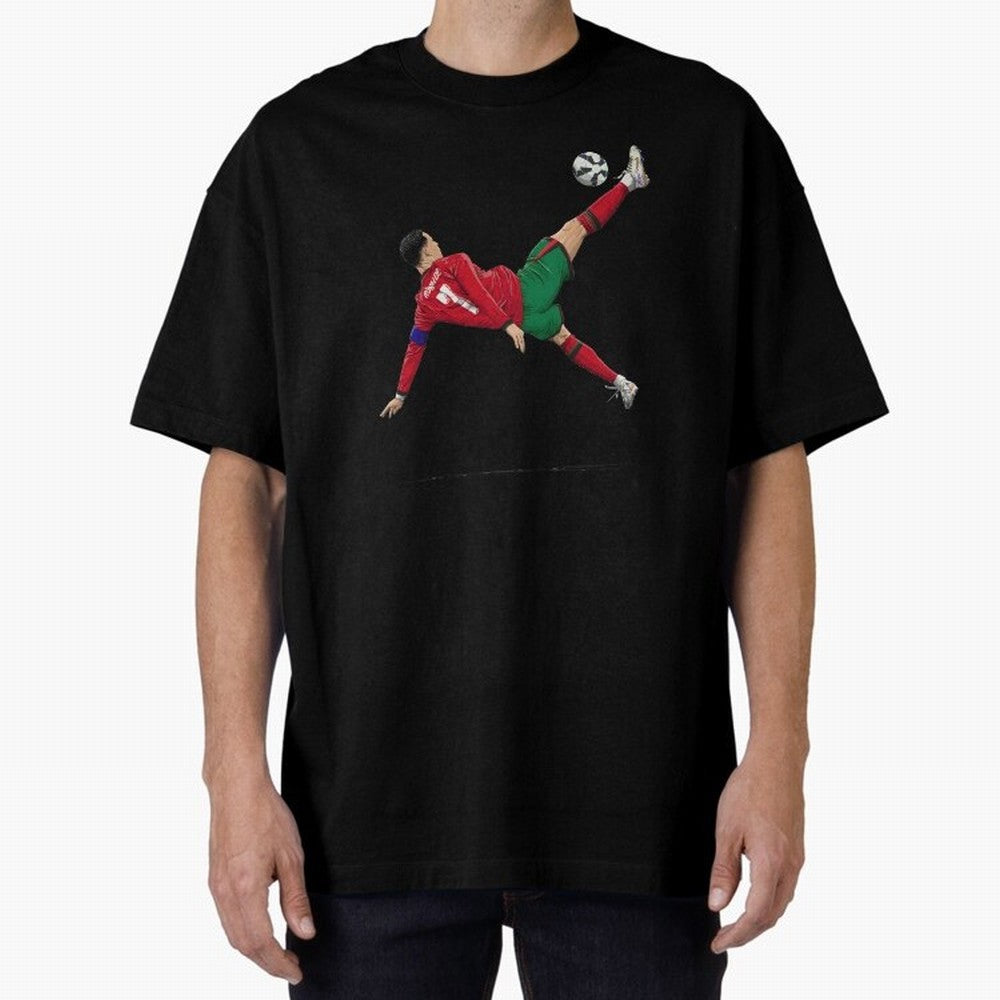 Ronaldo 910 Goal Bicycle Kick Oversized T-Shirt Bring World Football Passion into the FIFA World Cup 2026 Group Stage Journey through Neymar, Haaland and Cristiano Ronaldo Highlights, Portugal Pride, Game Day Rituals, Football Legends, Country