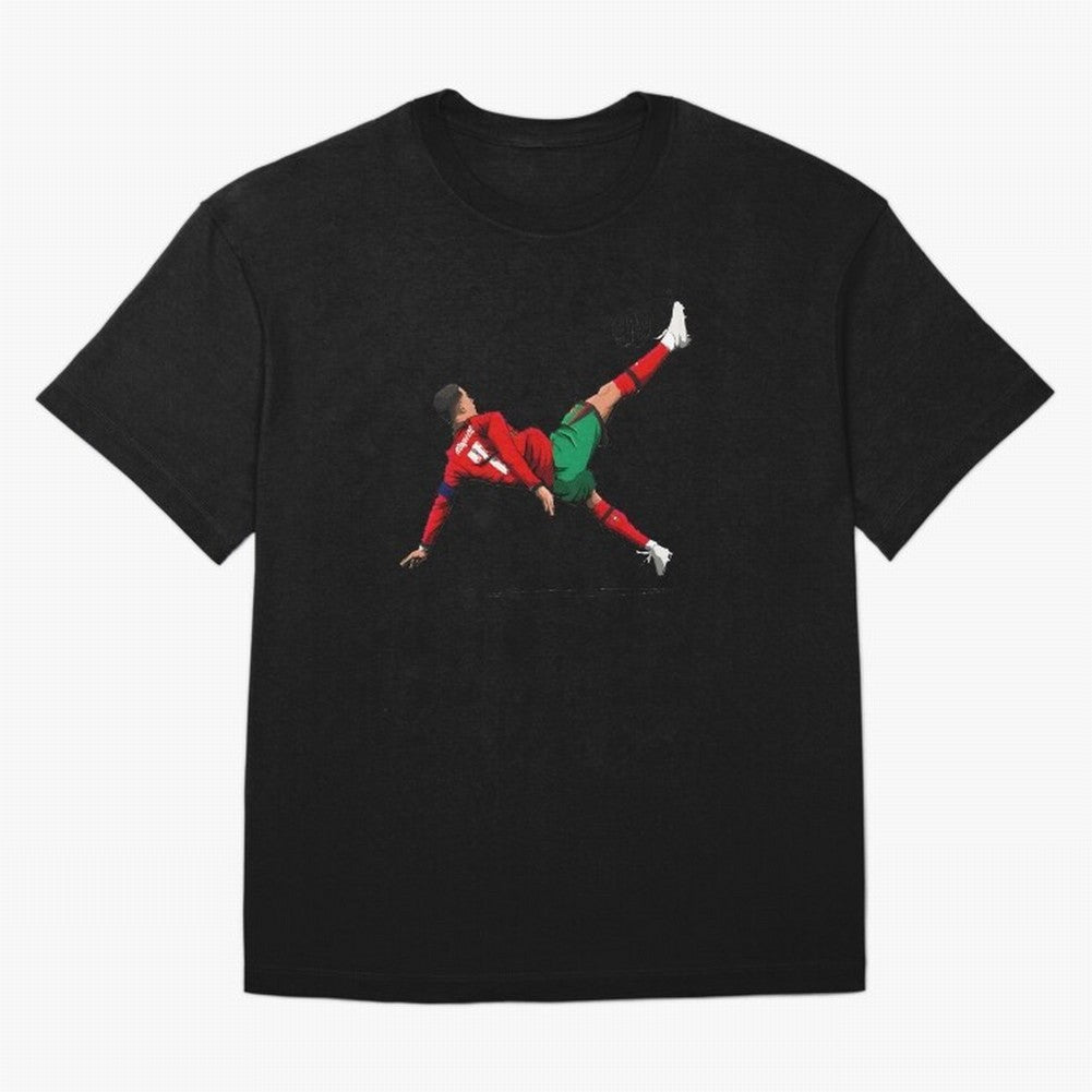 Cristiano Ronaldo 910th Goal Bicycle Kick Tribute Oversized T-Shirt Honor the FIFA World Cup 2026 Journey through Messi Highlights, Brazil Pride, Football History, Final Match Energy, Crowd Noise and Once in a Lifetime Moments; Built for Supporters