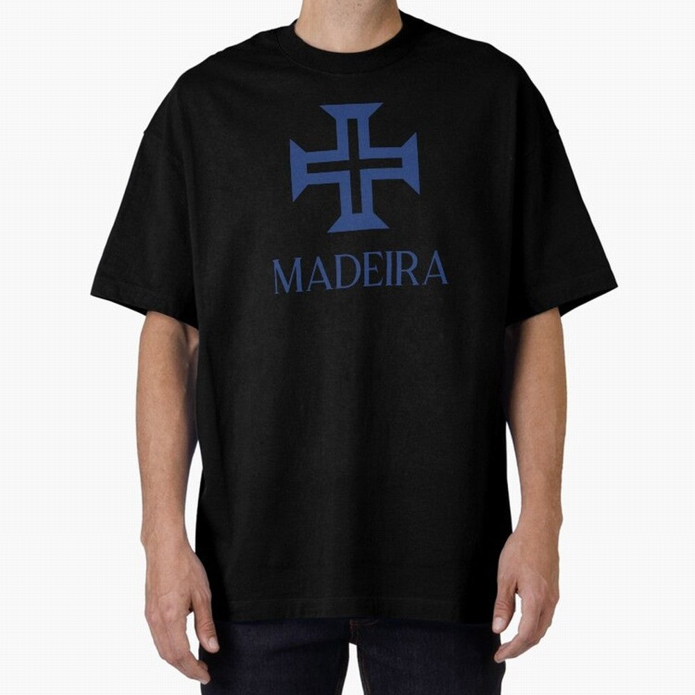 Madeira blue Oversized T-Shirt Capture Stadium Memories from the FIFA World Cup 2026 Journey through Messi and Cristiano Ronaldo Highlights, Portugal, Spain and Germany Pride, Soccer Culture, Superstar Moments, National Team Dreams and Competitive