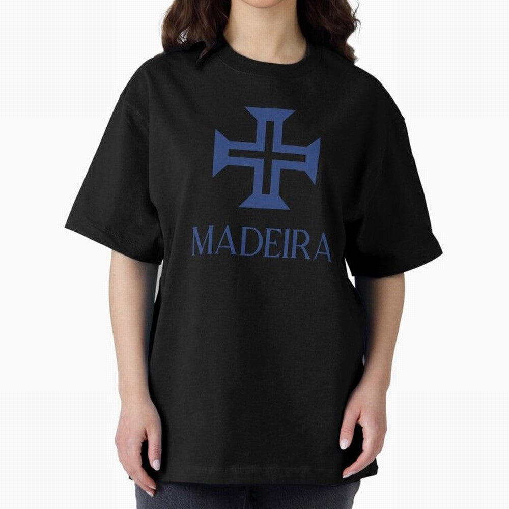 Madeira blue Oversized T-Shirt Capture Stadium Memories from the FIFA World Cup 2026 Journey through Messi and Cristiano Ronaldo Highlights, Portugal, Spain and Germany Pride, Soccer Culture, Superstar Moments, National Team Dreams and Competitive