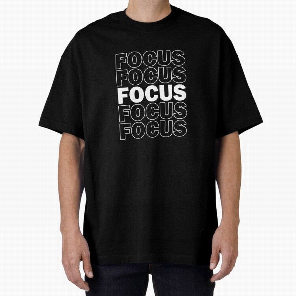 Focus Focus Focus (White Design) Oversized T-Shirt Share FIFA World Cup 2026 Group Stage Built around Haaland, Portugal Energy, Football Festival Excitement, Trophy Ambitions, Country Rivalries and Star Player Buzz; Perfect for People Who Love