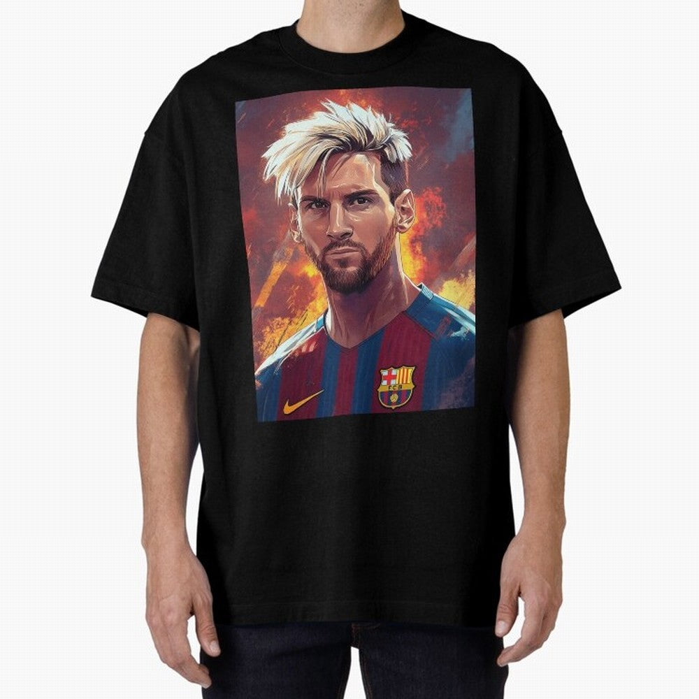 Lionel Messi Oversized T-Shirt Capture Stadium Memories from FIFA World Cup 2026 USA Canada Mexico for Fans of Messi and England and Germany, Bringing Game Day Rituals, Football Legends, Country Pride and the Road to the Final; Made for Collectors