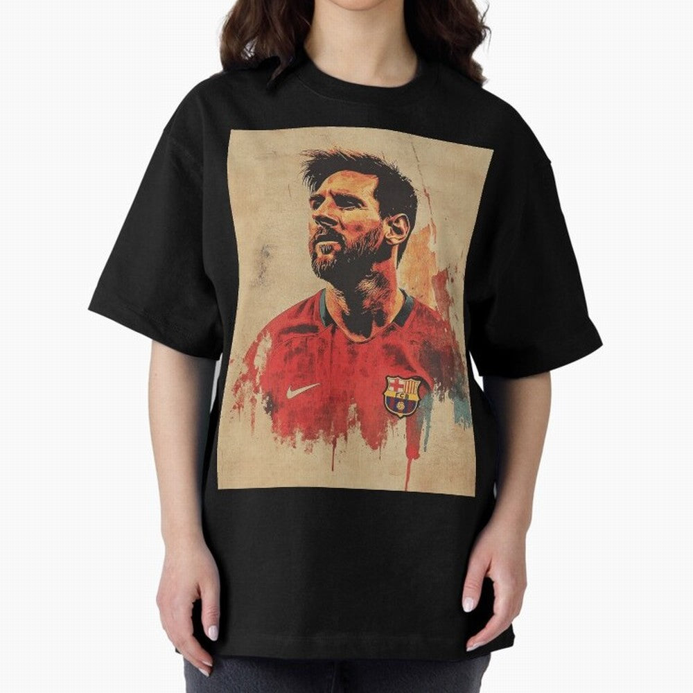 Lionel Messi Oversized T-Shirt Celebrate the Next Chapter of the FIFA World Cup 2026 Group Stage Journey through Mbappe and Neymar Highlights, Spain and Netherlands Pride, Retro Football Energy, Iconic Rivalries, Trophy Chase Drama and Stadium