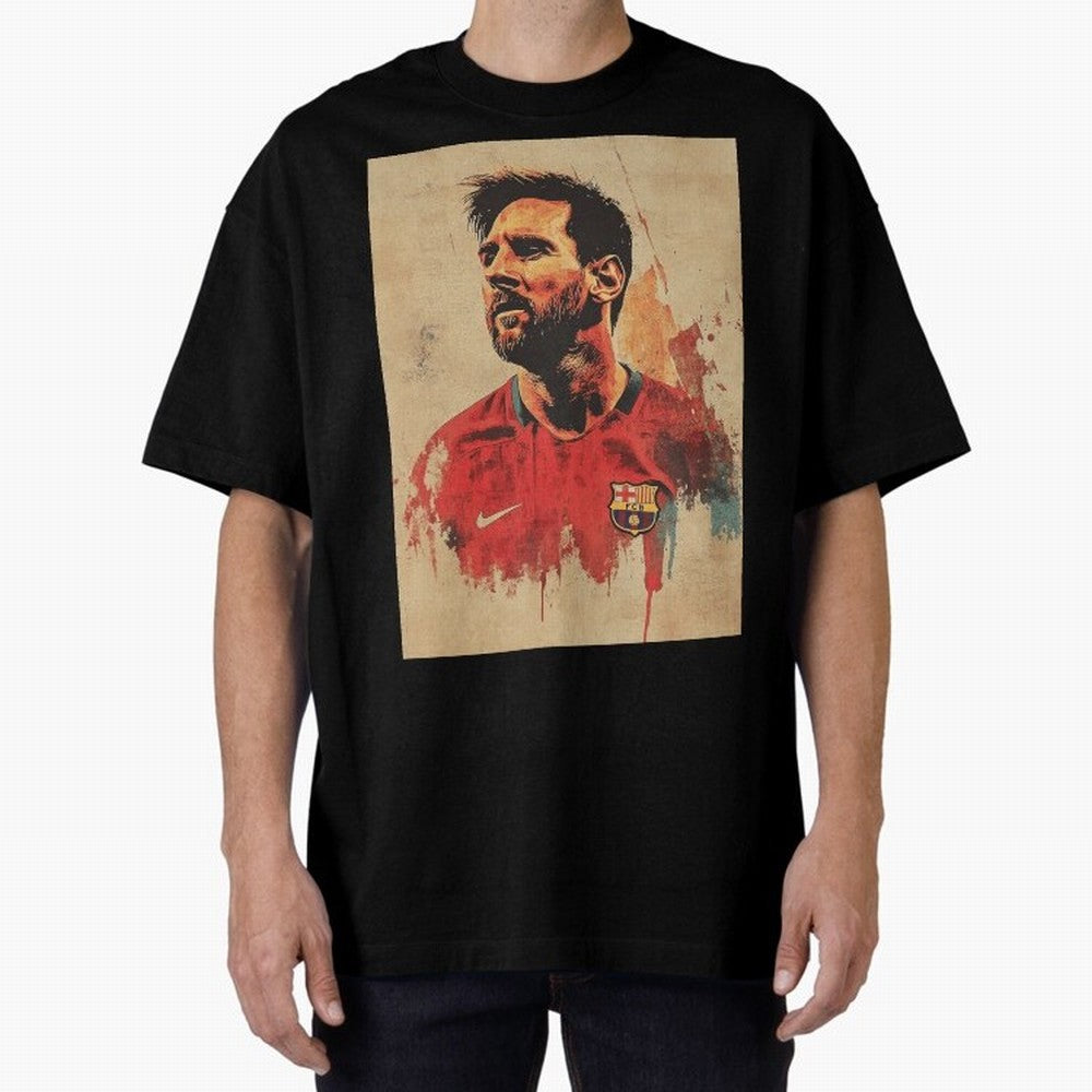 Lionel Messi Oversized T-Shirt Celebrate the Next Chapter of the FIFA World Cup 2026 Group Stage Journey through Mbappe and Neymar Highlights, Spain and Netherlands Pride, Retro Football Energy, Iconic Rivalries, Trophy Chase Drama and Stadium