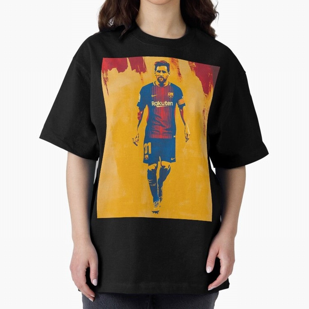 Lionel Messi Oversized T-Shirt Relive FIFA World Cup 2026 Group Stage Spirit, with France, Haaland, Match Day Excitement, Supporter Culture, Golden Goals and Global Football Passion; Ideal for Football Dads, Football Moms, Friends, Collectors and