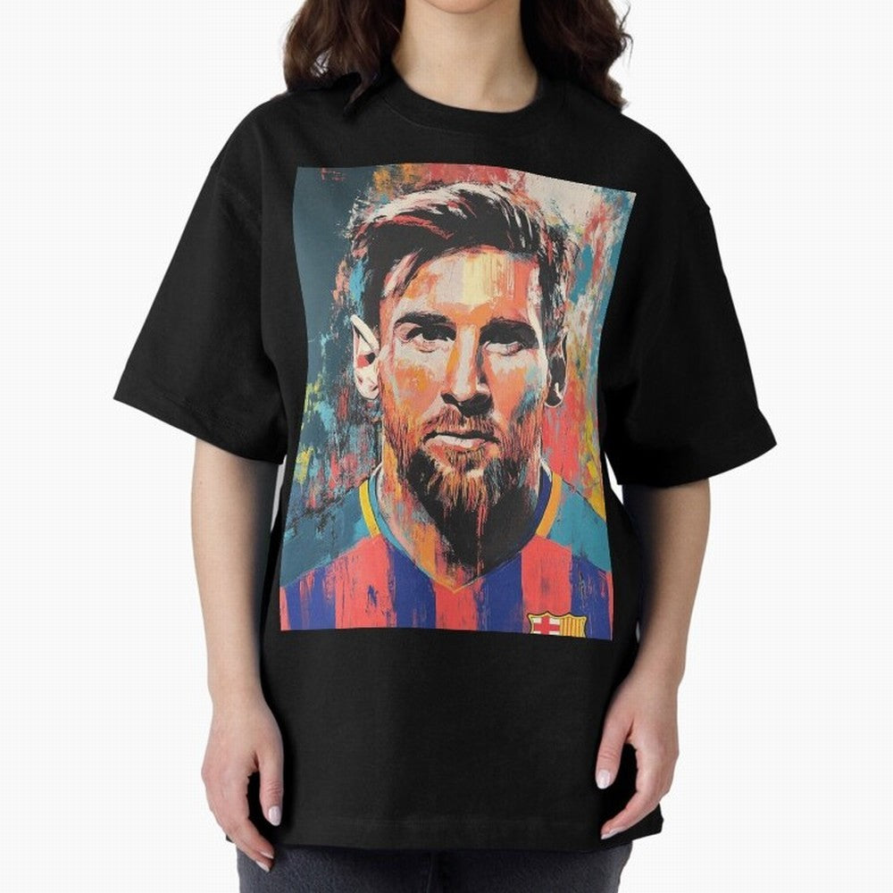 Lionel Messi Oversized T-Shirt Honor the Football Icons of FIFA World Cup 2026 USA Canada Mexico Driven by Mbappe and Neymar, Netherlands Energy, Soccer Culture, Superstar Moments, National Team Dreams and Competitive Fire; Ideal for Fans Who