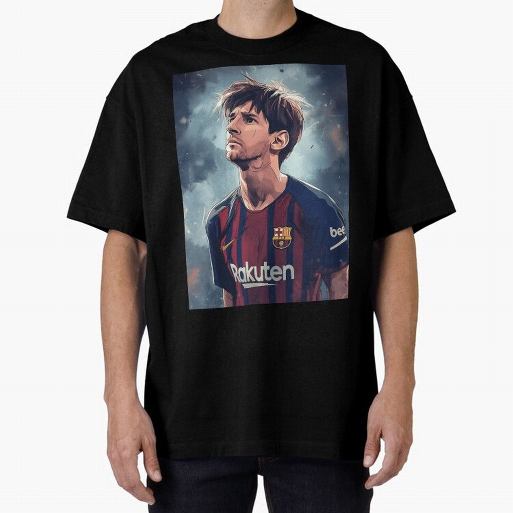 Lionel Messi Oversized T-Shirt Represent FIFA World Cup 2026 Group Stage Spirit, Centered on France and Portugal, Haaland, Football History, Final Match Energy, Crowd Noise and Once in a Lifetime Moments; Created for Match Day Parties, Soccer