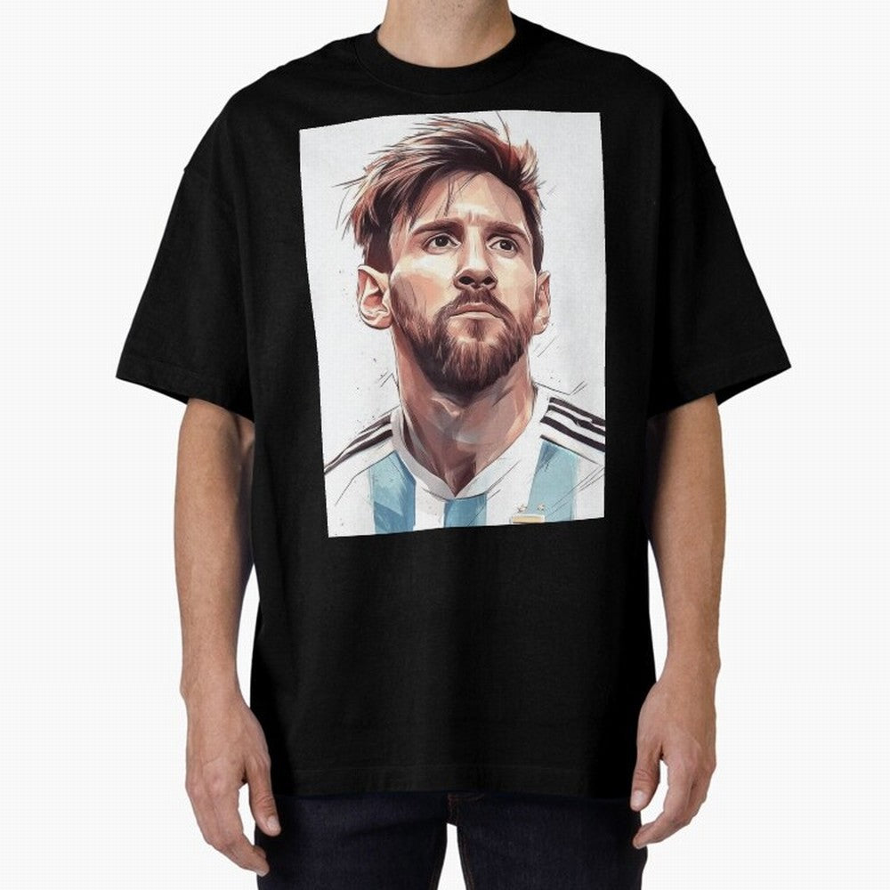 Lionel Messi Oversized T-Shirt Cheer for Global Football Passion for FIFA World Cup 2026 USA Canada Mexico, Built around Cristiano Ronaldo, Haaland and CR7, Argentina, Goal Celebration Energy, Supporter Heritage, Football Icons and Worldwide