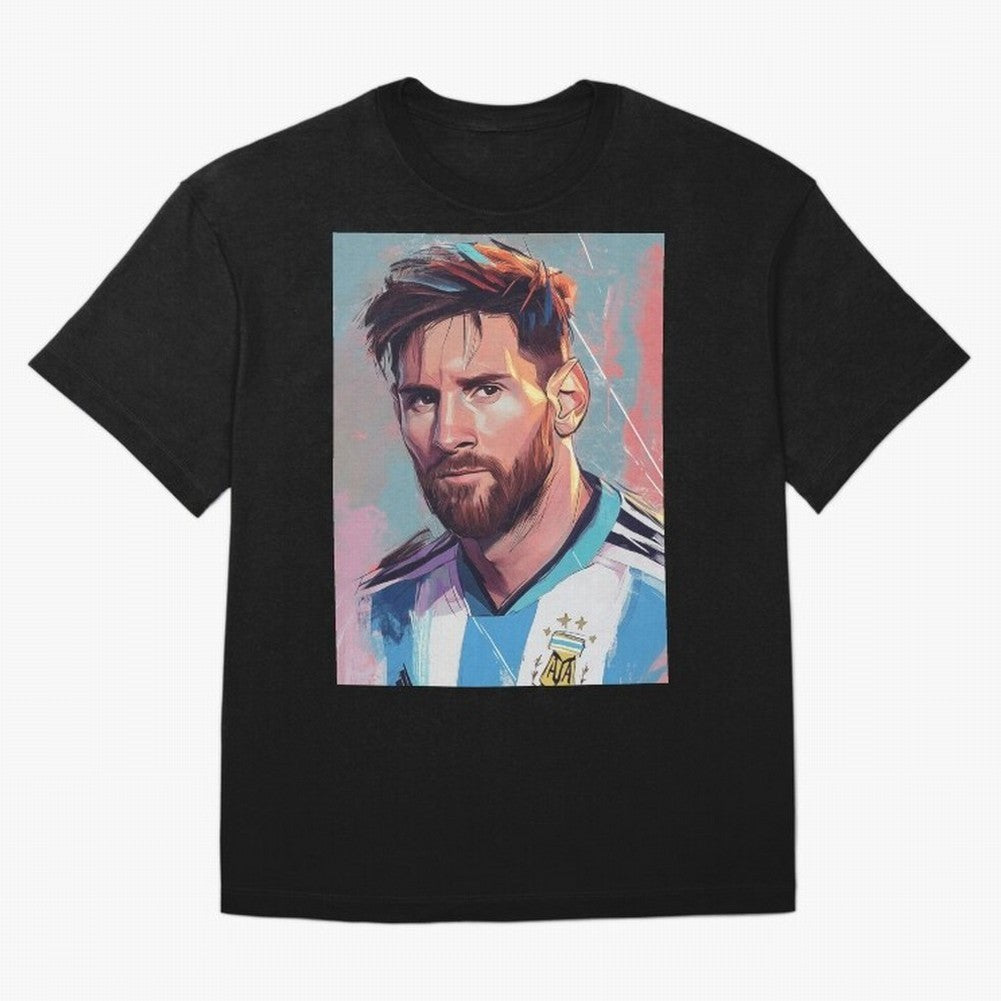 Lionel Messi Oversized T-Shirt Show Match Day Excitement for the FIFA World Cup 2026 USA Canada Mexico Journey through Messi, CR7 and Mbappe Highlights, Portugal, Spain and Germany Pride, Goal Celebration Energy, Supporter Heritage, Football Icons