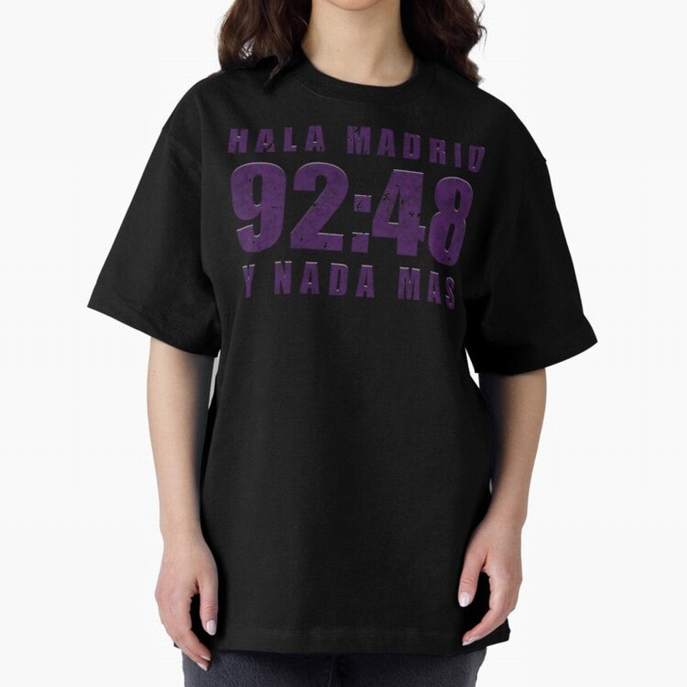 La Decima ChL 92:48 Madrid Hala Madrid Y Nada Mas History Made Madrid Bernabeu Football Soccer Legendary Oversized T-Shirt Unlock FIFA World Cup 2026 USA Canada Mexico Spirit, Centered on England, France and Netherlands, CR7, Match Day Excitement,