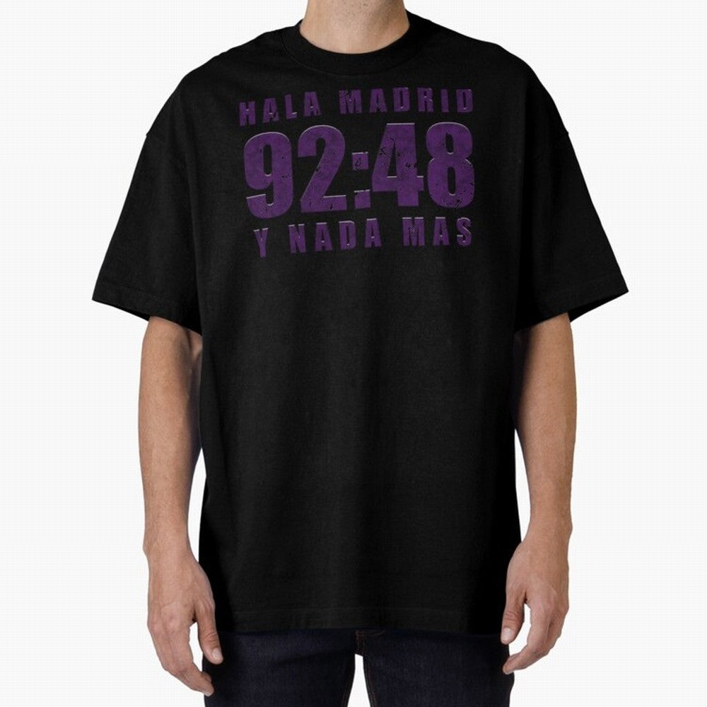 La Decima ChL 92:48 Madrid Hala Madrid Y Nada Mas History Made Madrid Bernabeu Football Soccer Legendary Oversized T-Shirt Unlock FIFA World Cup 2026 USA Canada Mexico Spirit, Centered on England, France and Netherlands, CR7, Match Day Excitement,