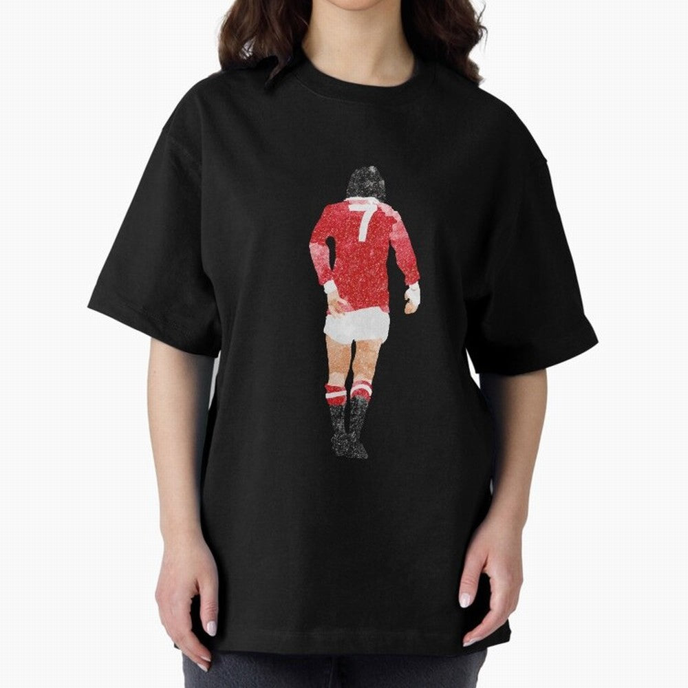 George Best watercolour Manchester United Football Northern Ireland Legend number 7 Man United Red D Oversized T-Shirt Celebrate National Team Dreams in Global Football Passion for FIFA World Cup 2026 Group Stage, Centered on Messi, Neymar and