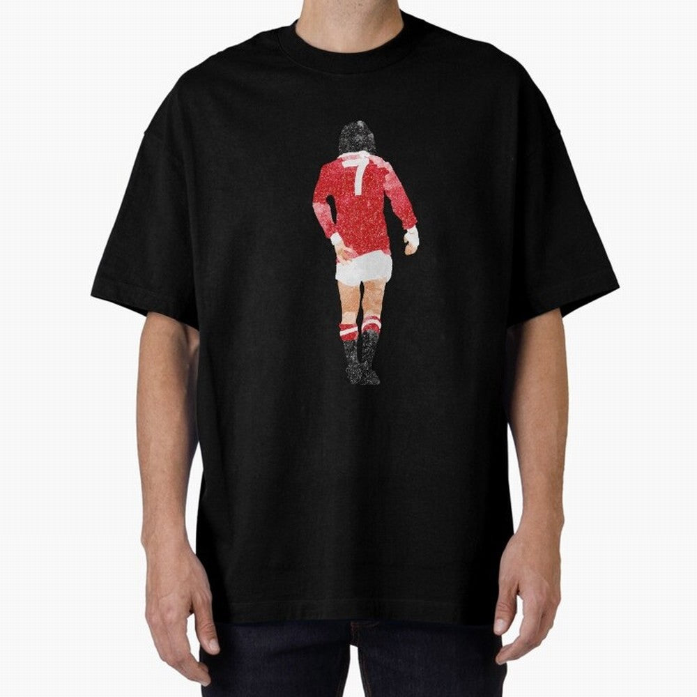 George Best watercolour Manchester United Football Northern Ireland Legend number 7 Man United Red D Oversized T-Shirt Celebrate National Team Dreams in Global Football Passion for FIFA World Cup 2026 Group Stage, Centered on Messi, Neymar and