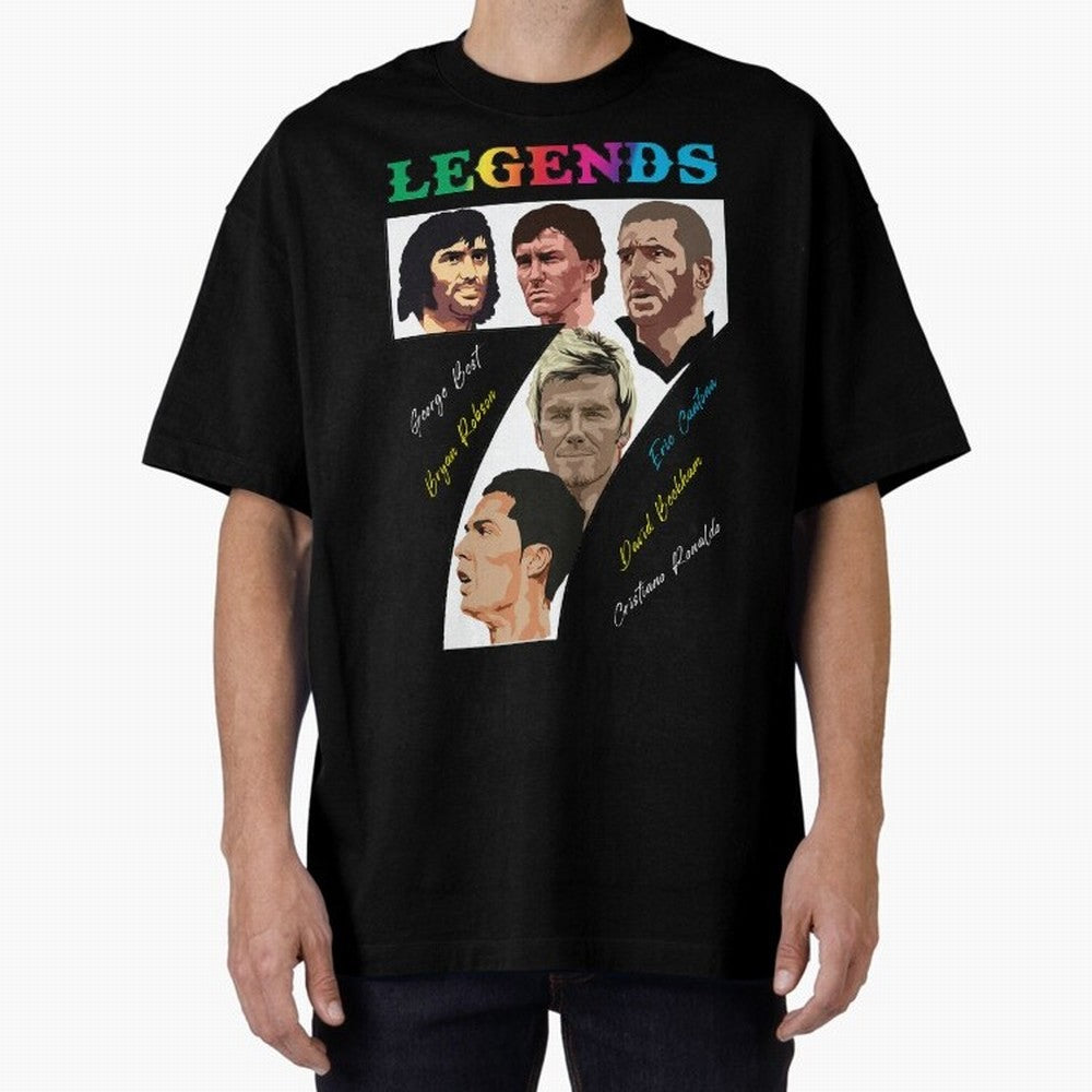 LEGENDS OF FOOTBALL Oversized T-Shirt Join the FIFA World Cup 2026 Group Stage Journey through Mbappe and Neymar Highlights, Spain Pride, Football History, Final Match Energy, Crowd Noise and Once in a Lifetime Moments; Made for Collectors Who