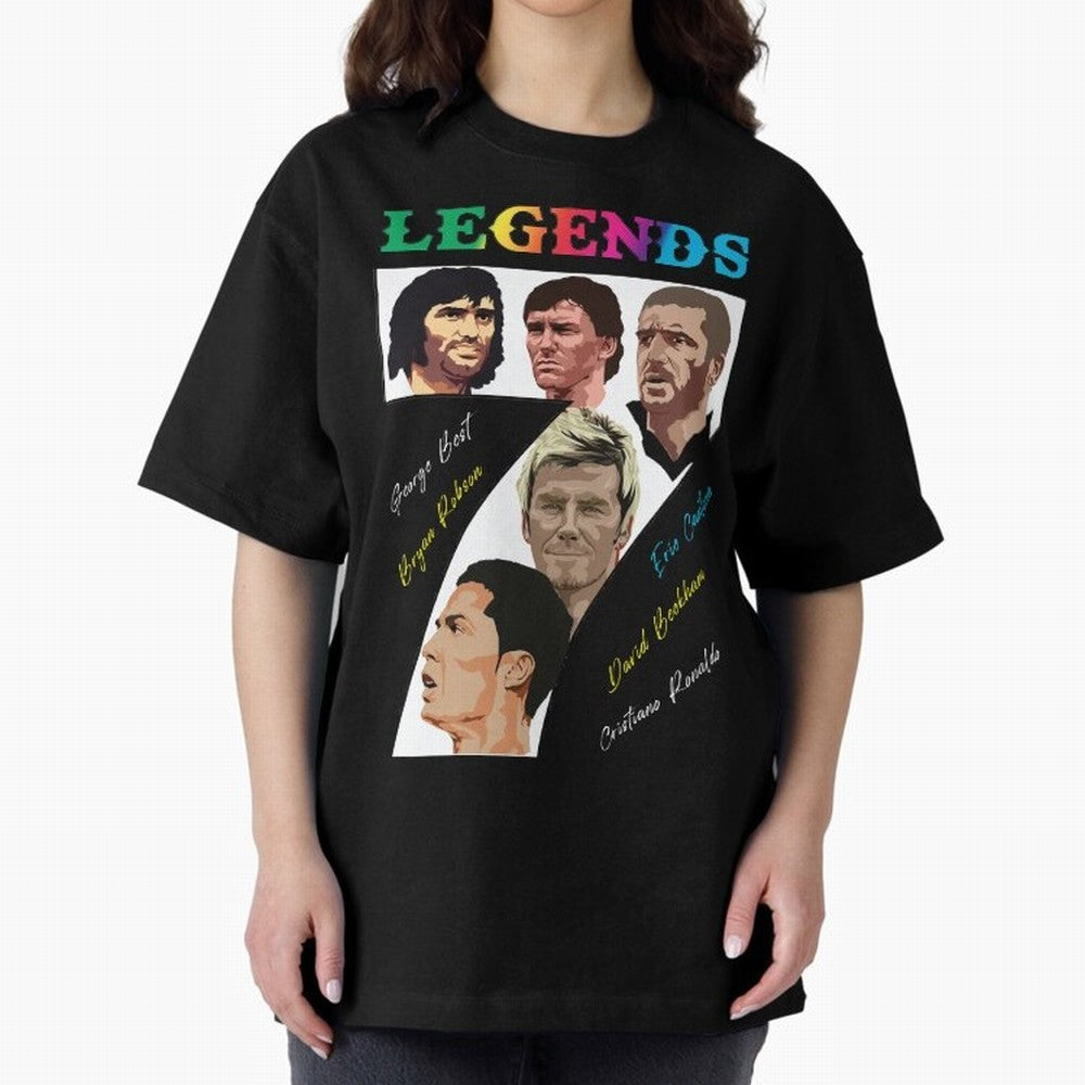 LEGENDS OF FOOTBALL Oversized T-Shirt Join the FIFA World Cup 2026 Group Stage Journey through Mbappe and Neymar Highlights, Spain Pride, Football History, Final Match Energy, Crowd Noise and Once in a Lifetime Moments; Made for Collectors Who