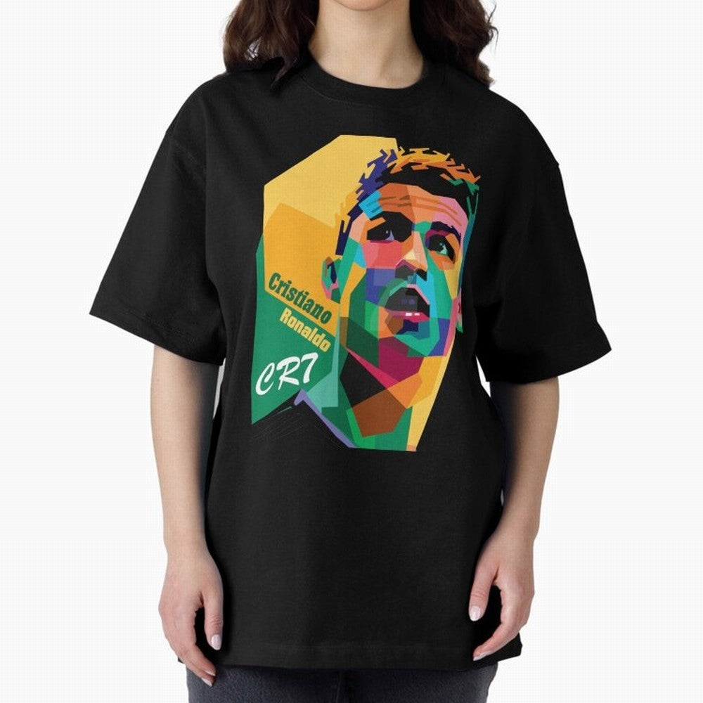 cristiano ronaldo Oversized T-Shirt Keep the Match Day Mood of the FIFA World Cup 2026 Journey through Mbappe and Neymar Highlights, Spain Pride, Football History, Final Match Energy, Crowd Noise and Once in a Lifetime Moments; Great for Supporters